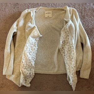 Abercrombie Kids Floral Lace Knit Cardigan